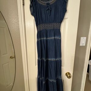 Chic Denim Maxi Dress